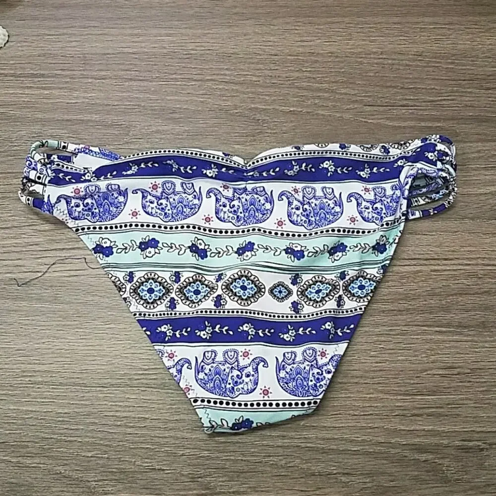 NWT Cupshe elephant‎ print halter bikini sz L
